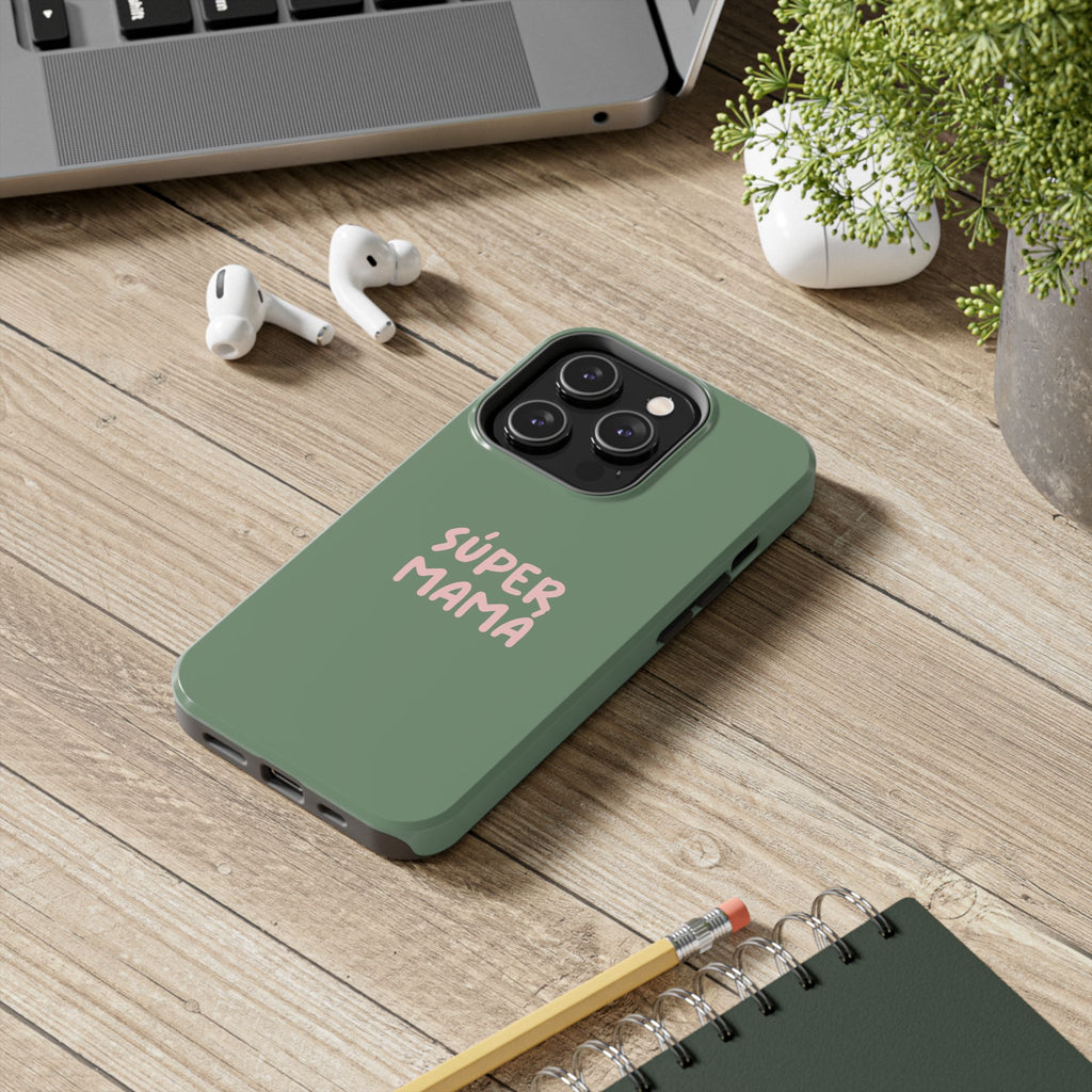 Funda para Teléfono Verde con Texto Personalizado