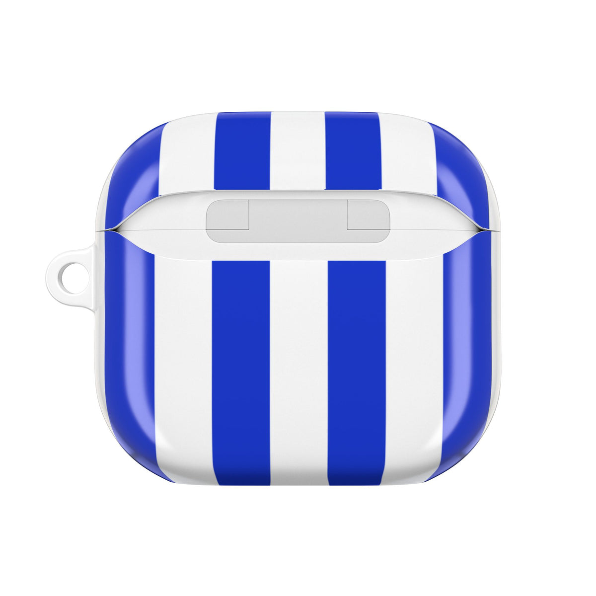 Blue Striped AirPods Case with Personalized Name