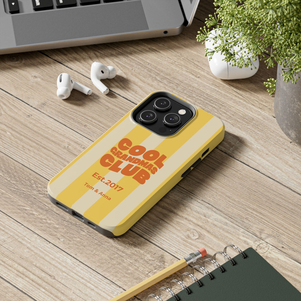 Funda de teléfono Club de abuelas geniales y nombres de niños