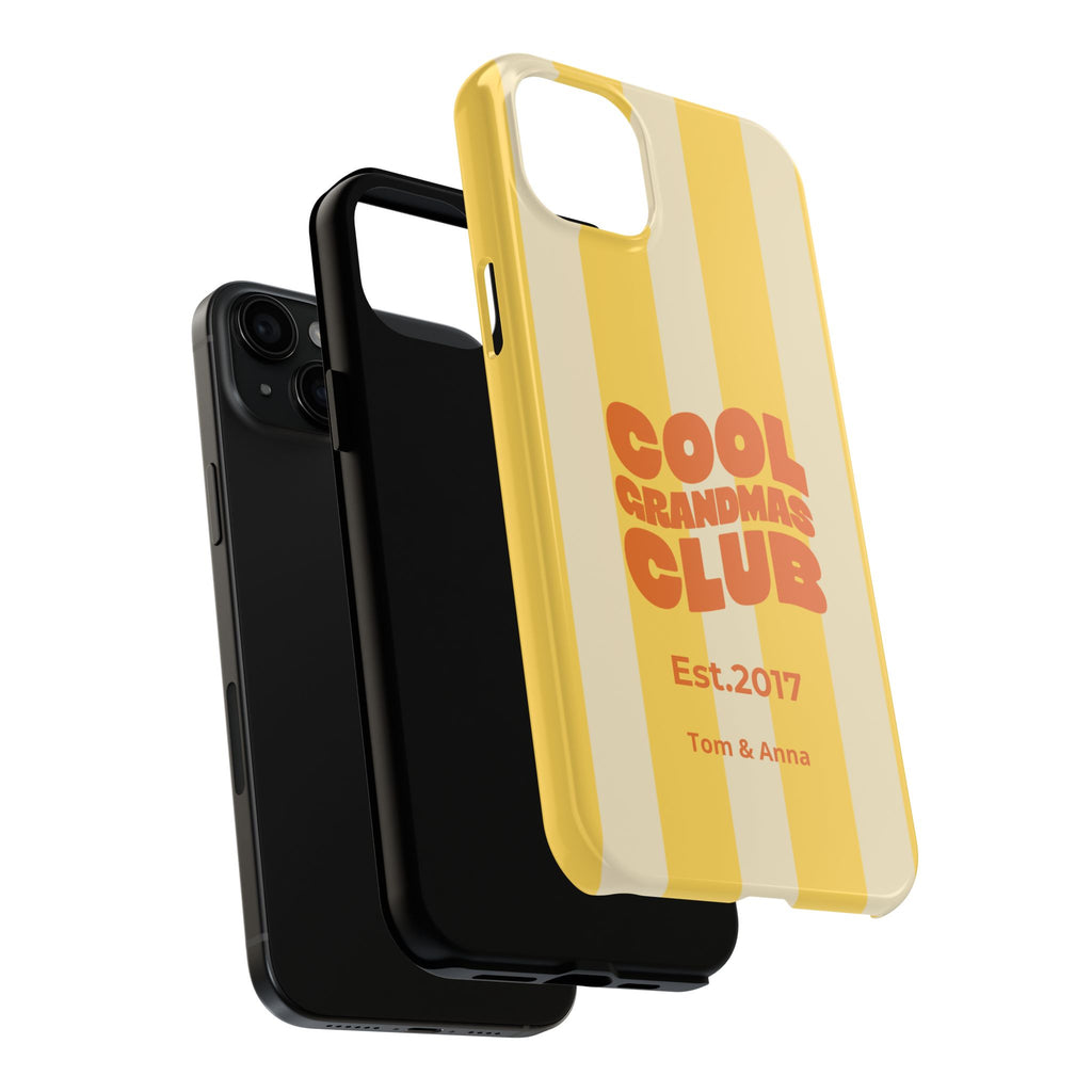 Funda de teléfono Club de abuelas geniales y nombres de niños