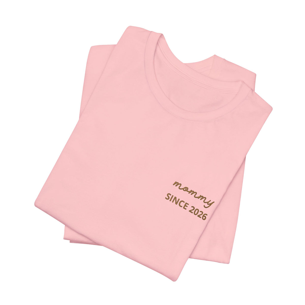 Camiseta Personalizada Mamá Est Corazón Bordado y Manga