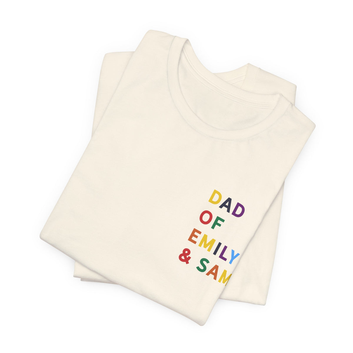 T-Shirt Dad of multicolored name daddy