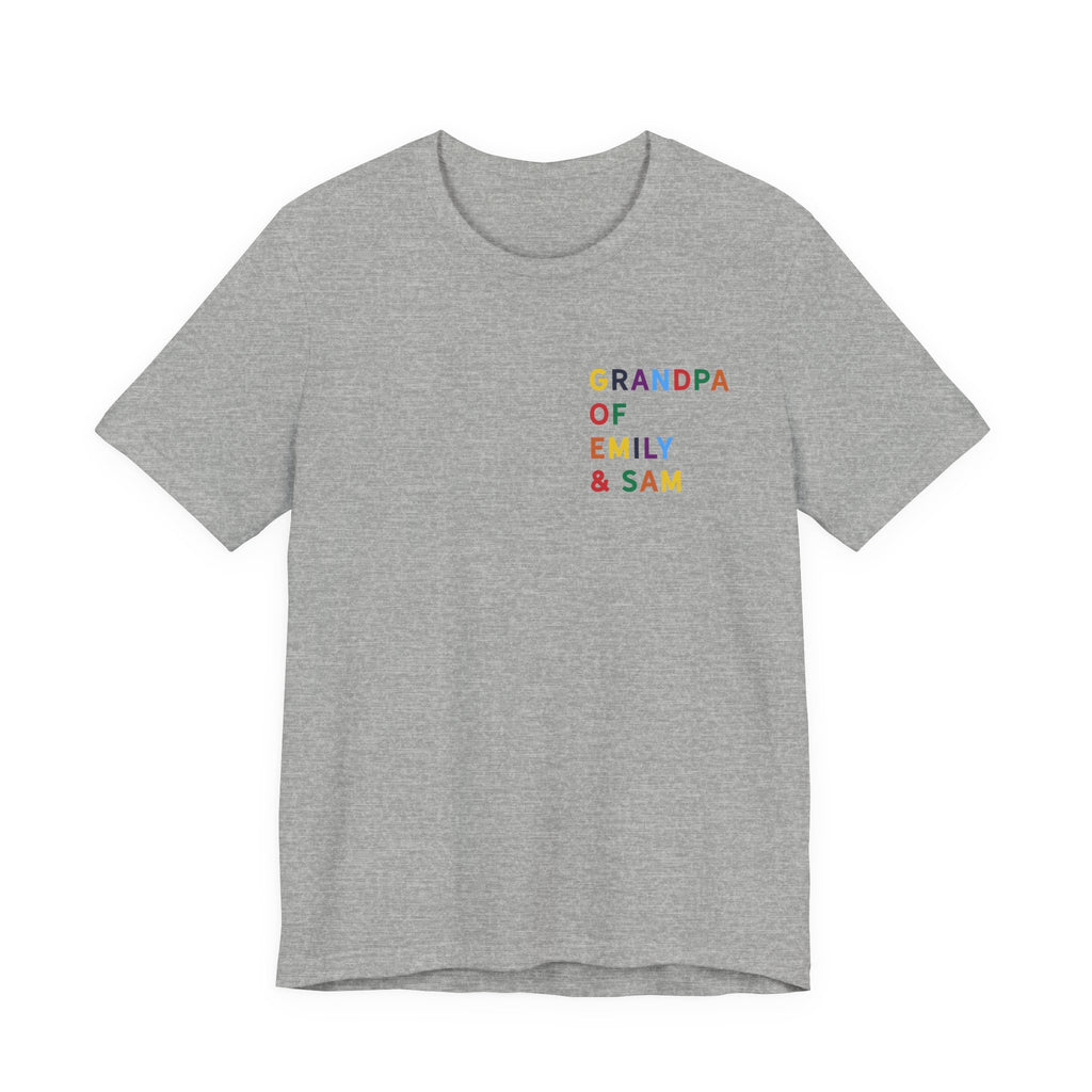 Camisa de Abuelo con Nombres Multicolor de los Nietos