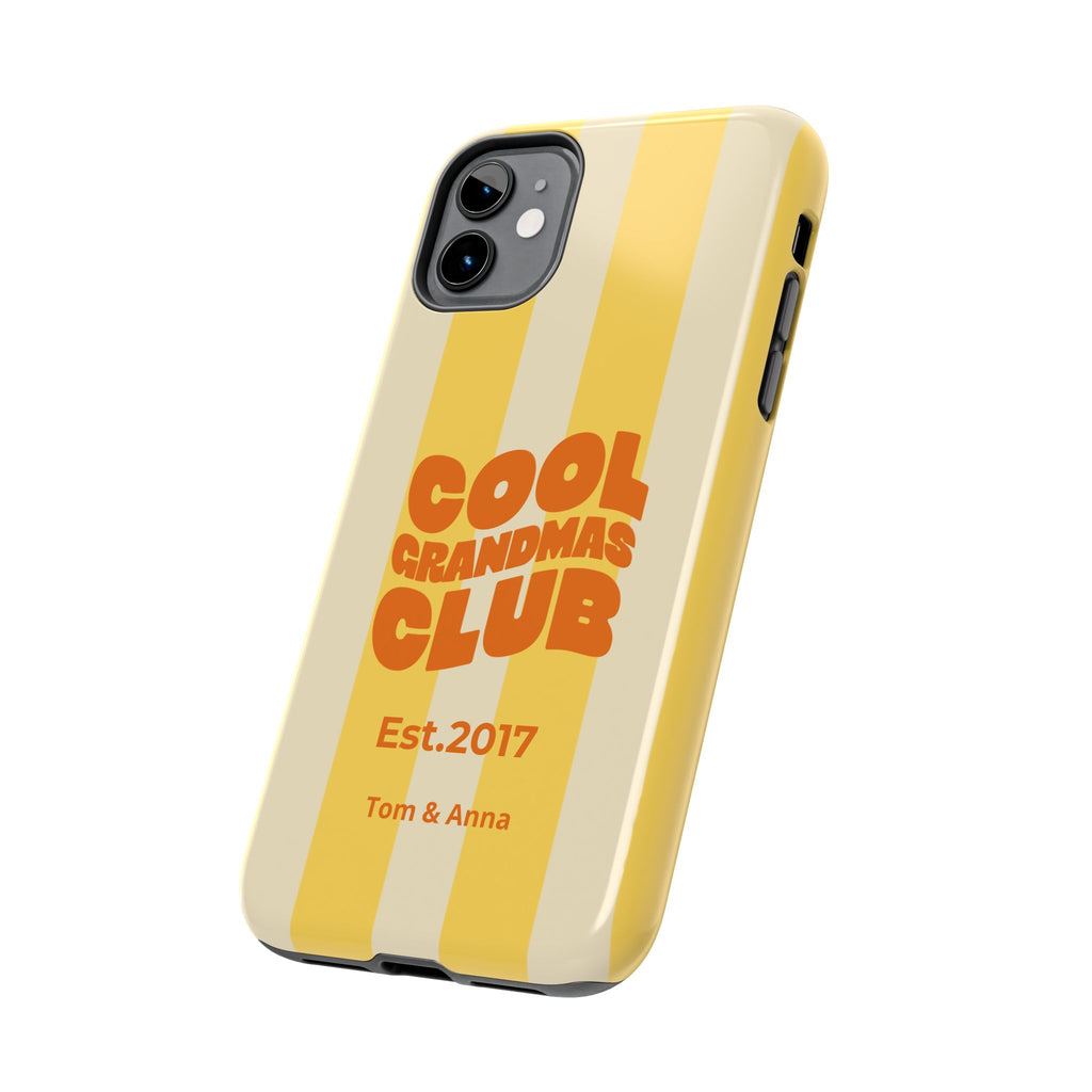 Funda de teléfono Club de abuelas geniales y nombres de niños