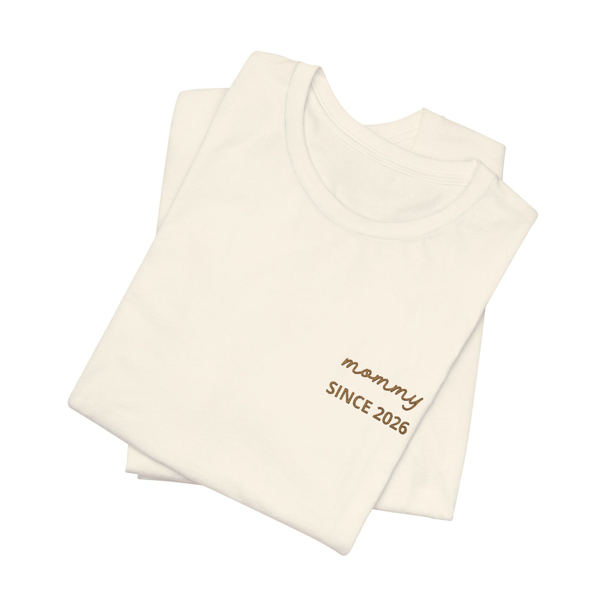 Camiseta Personalizada Mamá Est Corazón Bordado y Manga