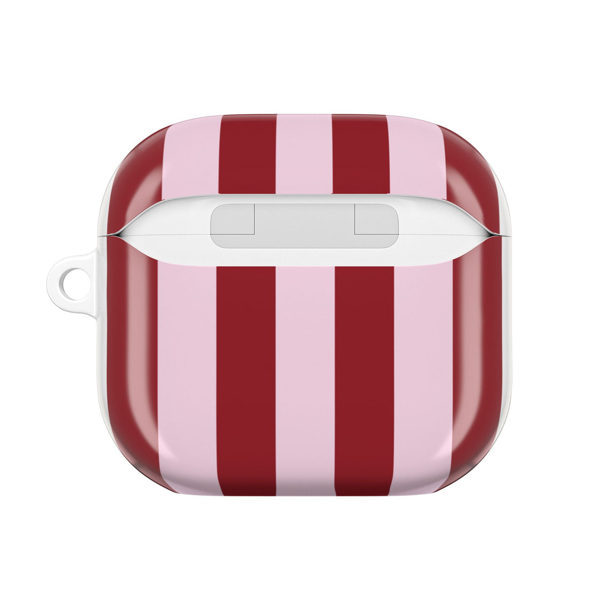 Red Striped AirPods Case with Personalized Name