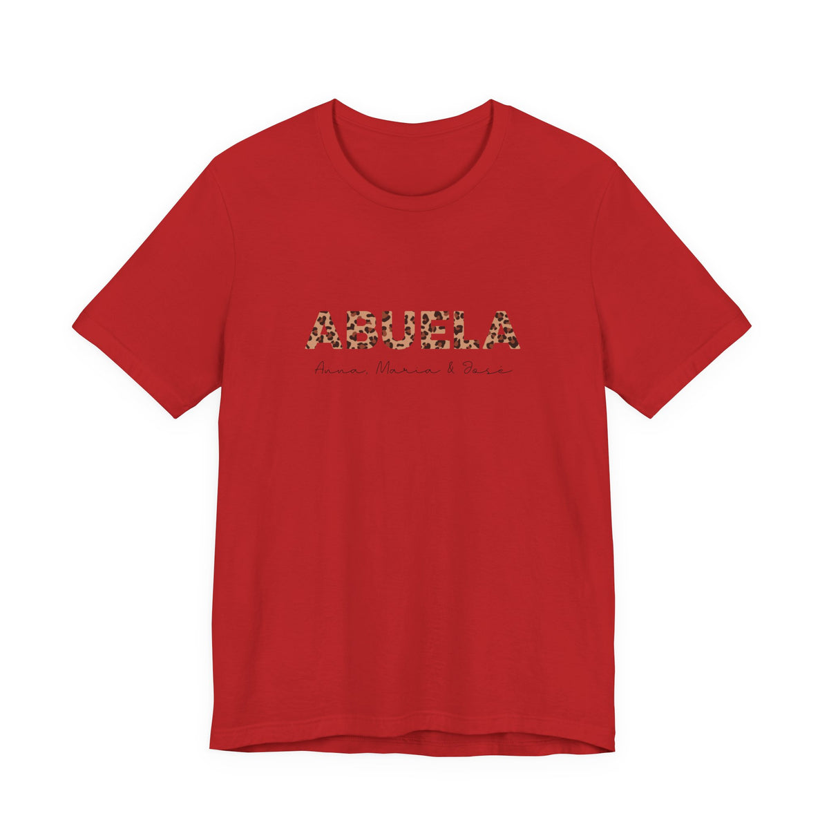 Camiseta personalizada de abuela con estampado de leopardo