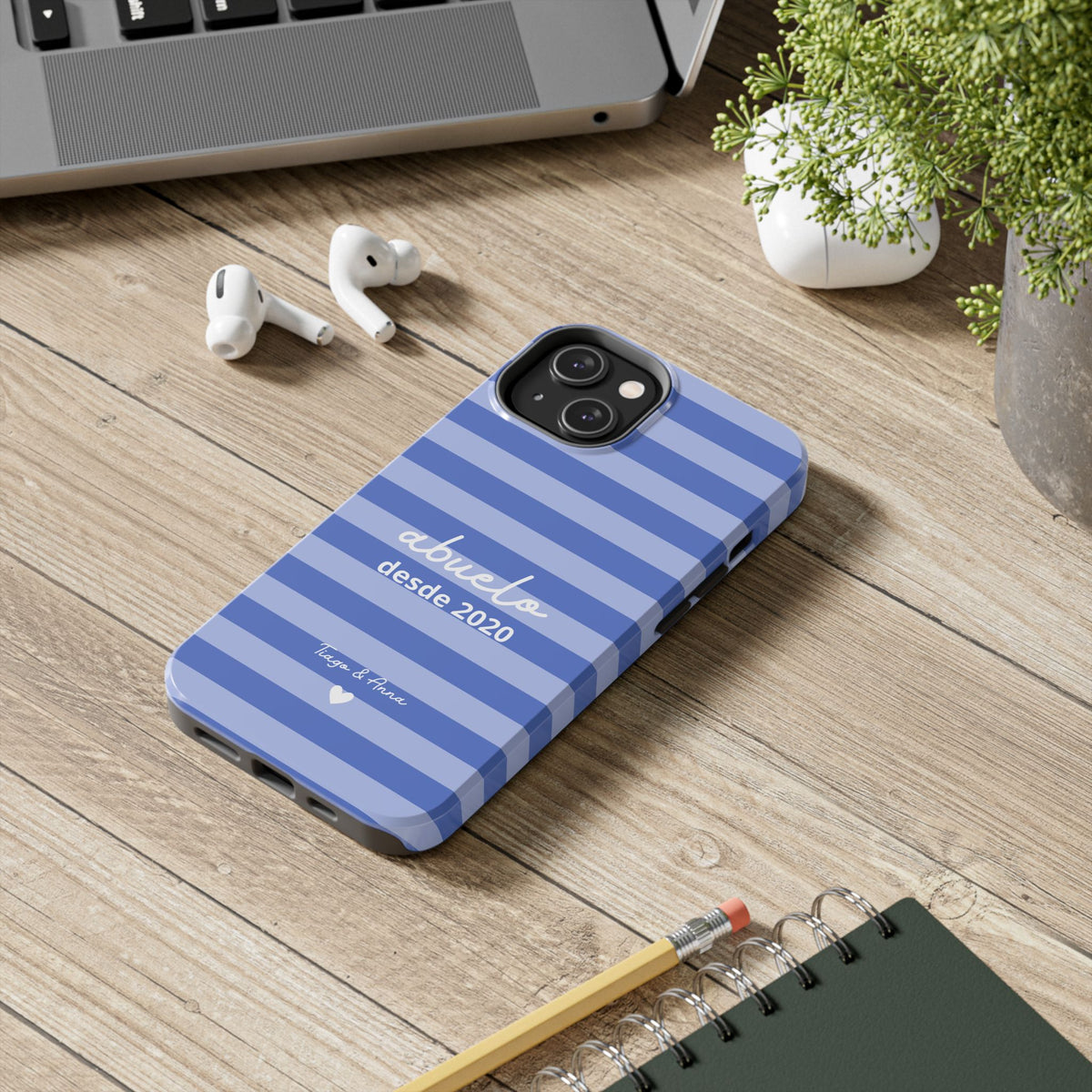Funda personalizada para Papá o Abuelo con fecha y nombres
