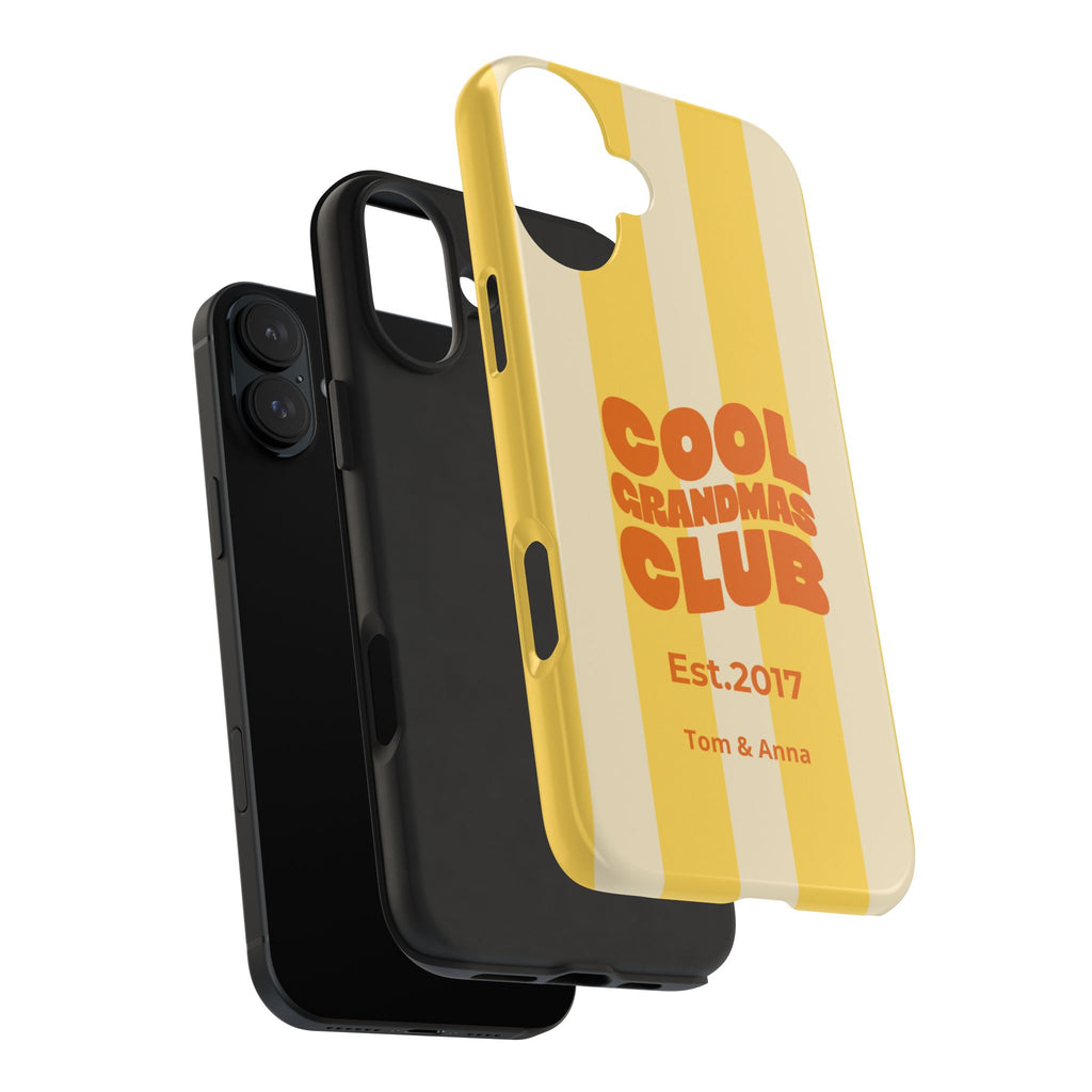 Funda de teléfono Club de abuelas geniales y nombres de niños