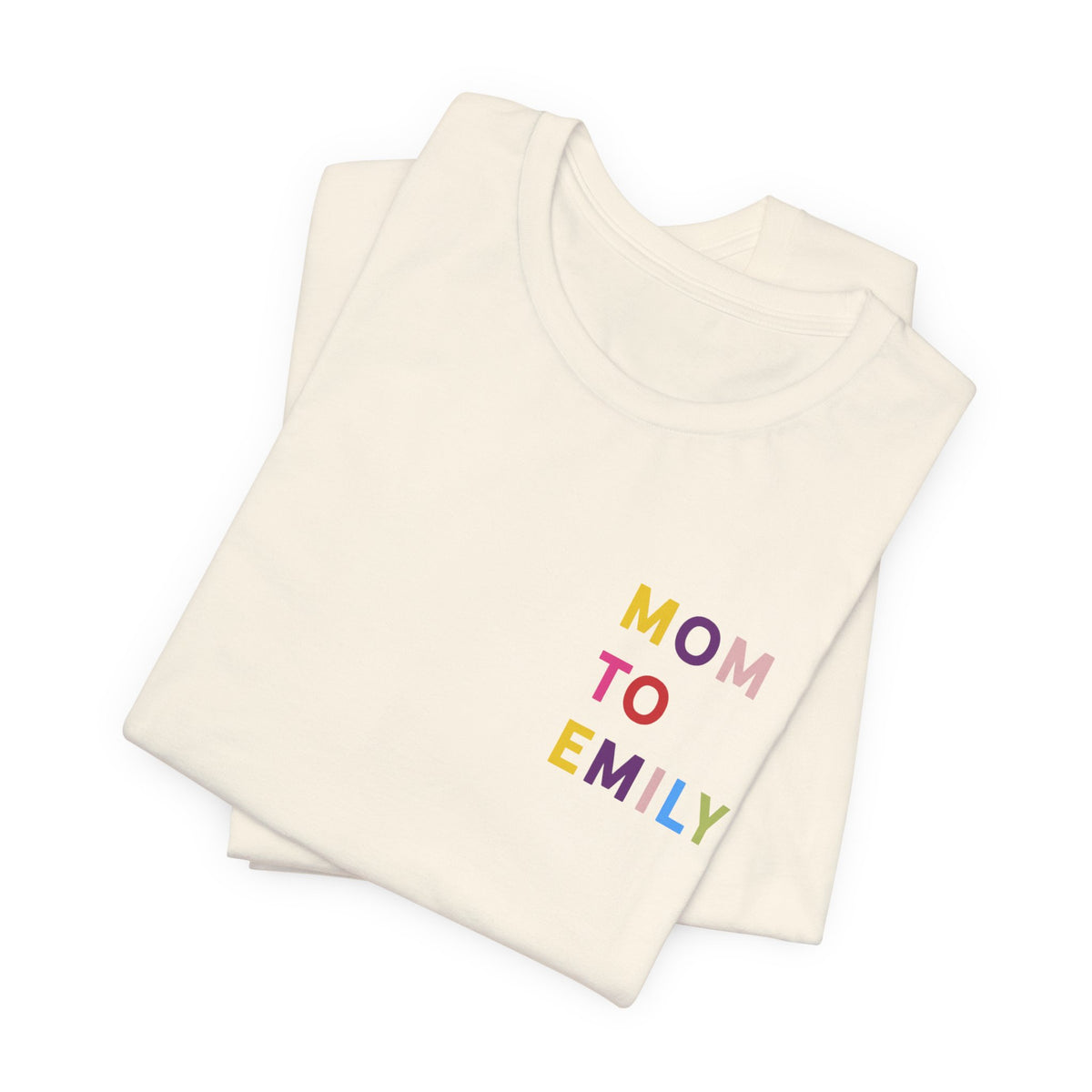Camiseta multicolor con nombre de mamá