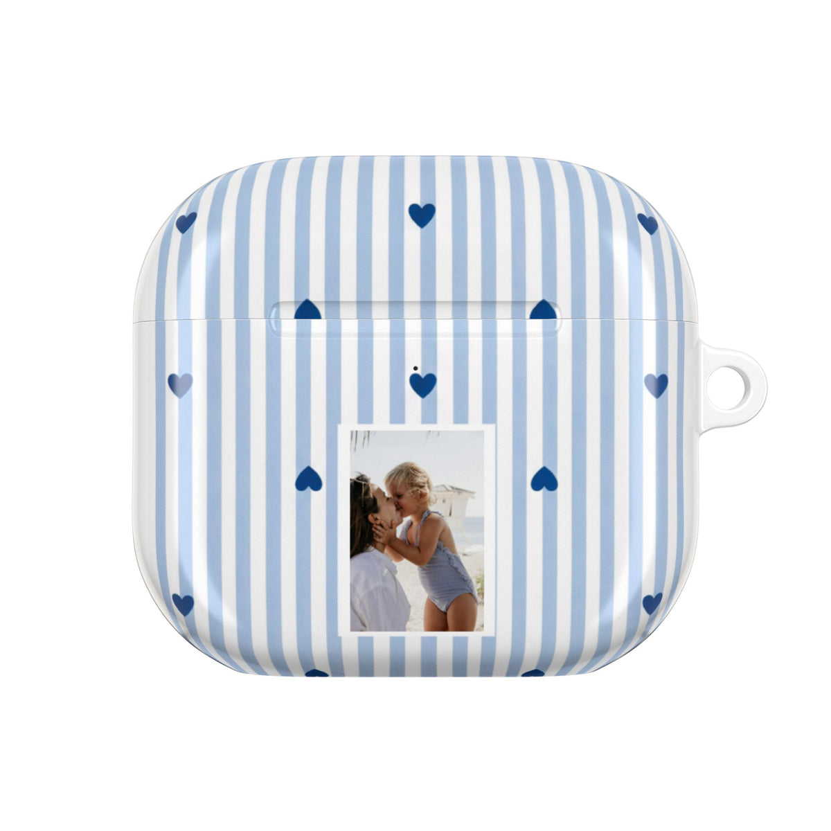 Copy of Blue Striped AirPods Case with Personalized Name
