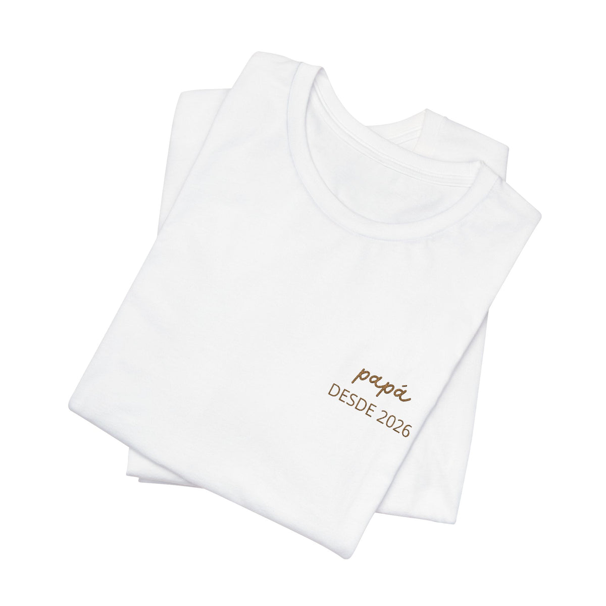 Personalized Dad T-shirt Embroidered with Date and Names