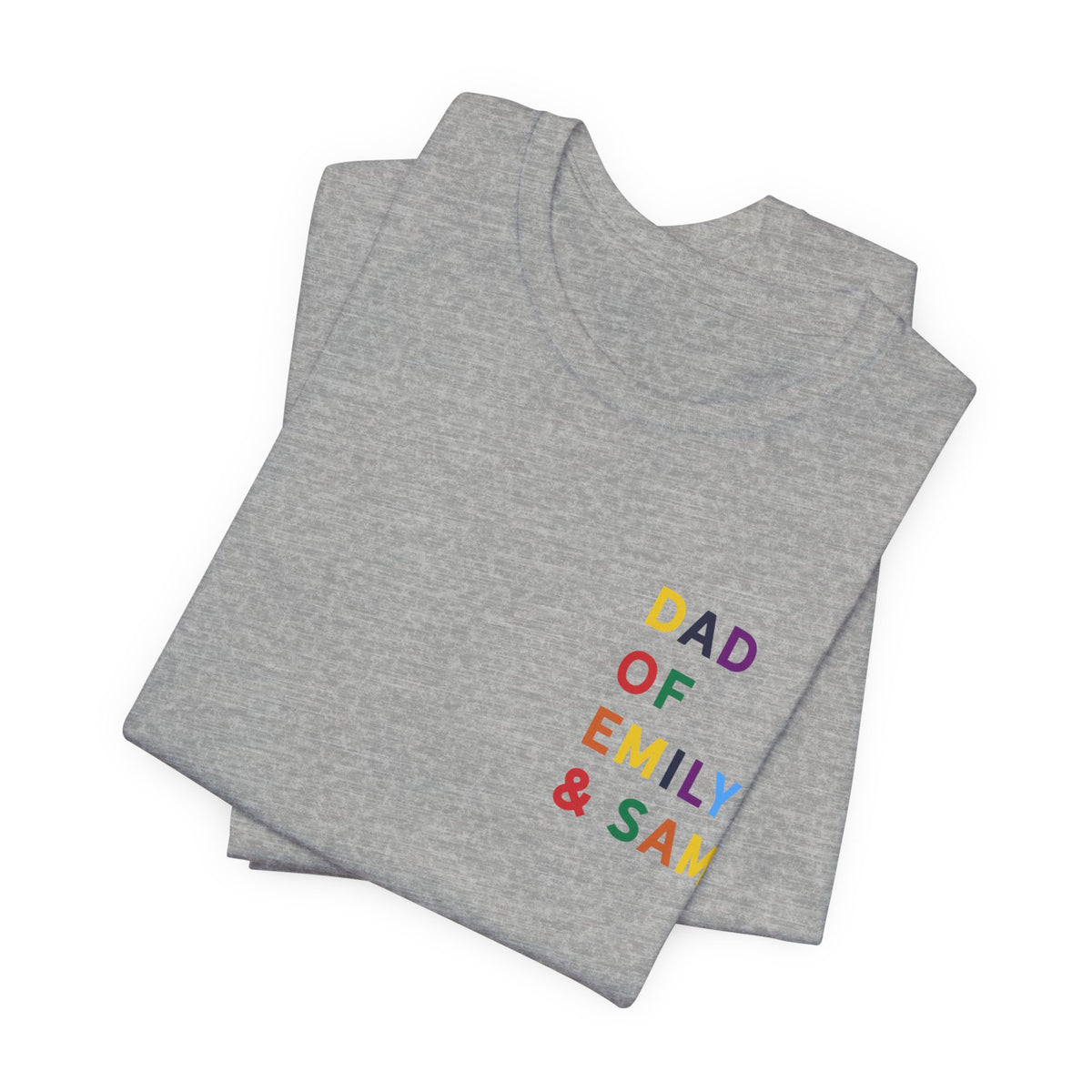 T-Shirt Dad of multicolored name daddy