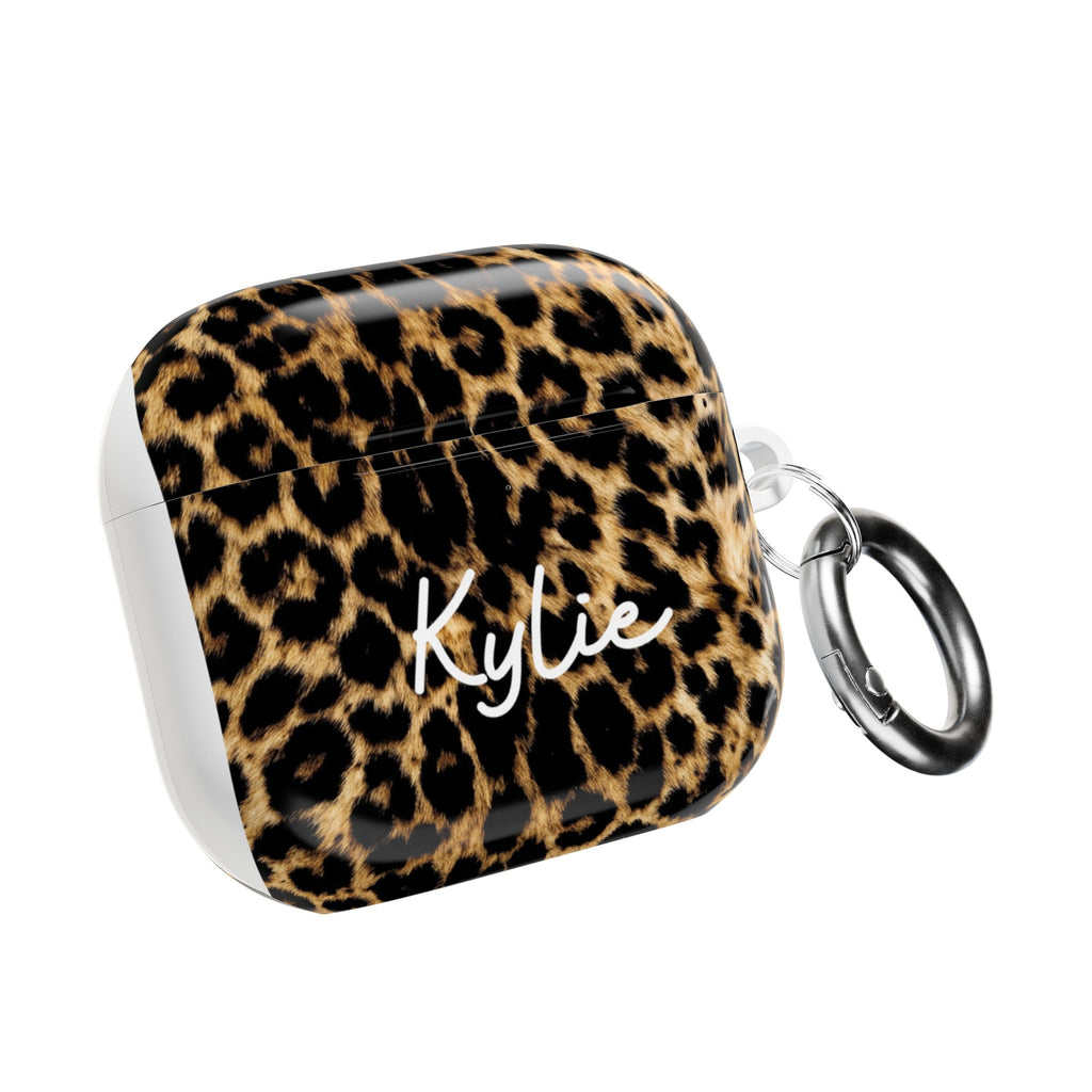 Leopard Print AirPods Case with Personalized Name