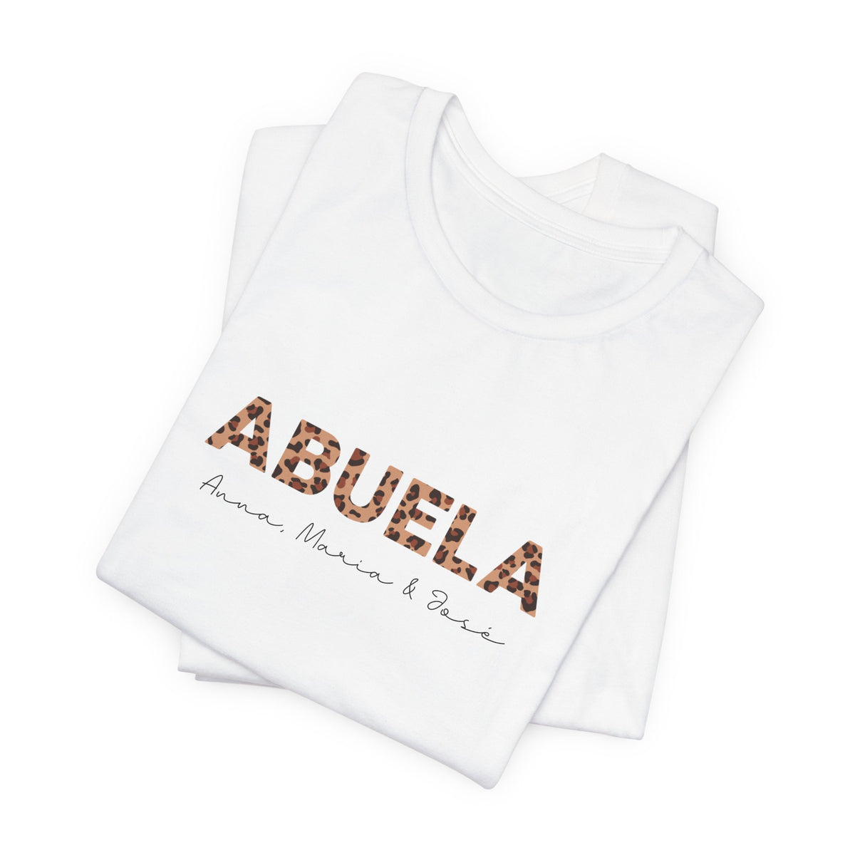 Camiseta personalizada de abuela con estampado de leopardo