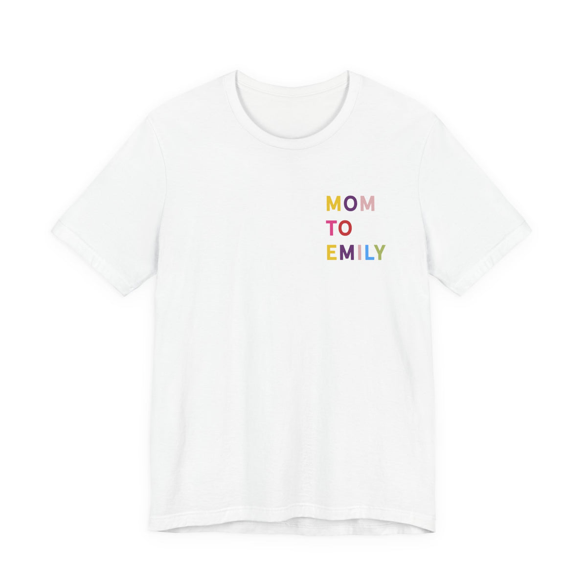 Camiseta multicolor con nombre de mamá