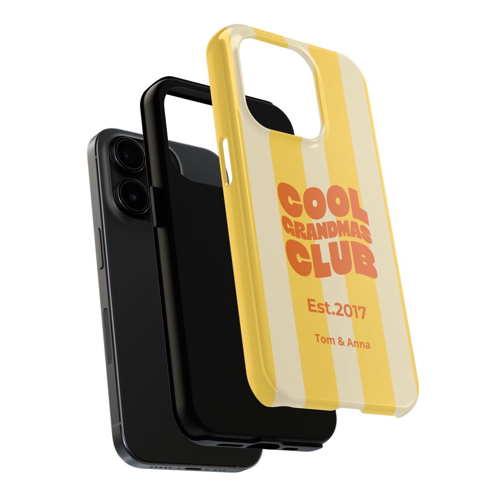 Funda de teléfono Club de abuelas geniales y nombres de niños