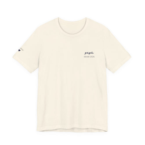 T-Shirt Papa Personnalisé Imprimé avec Date et Noms