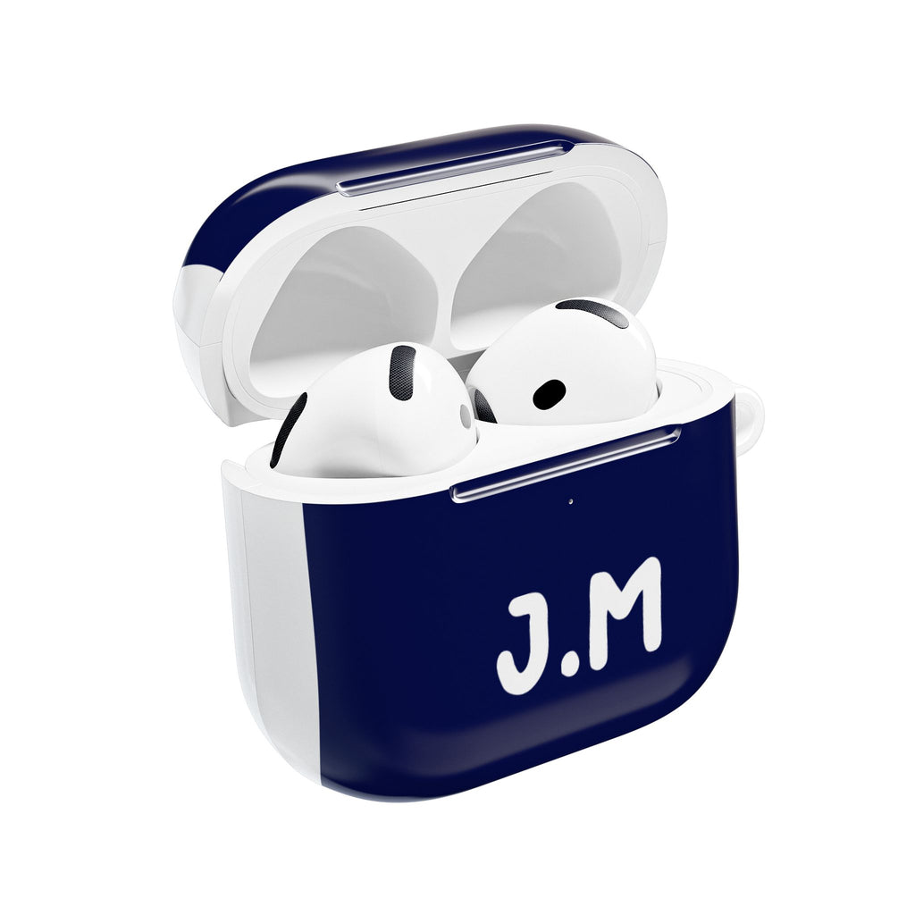 Blue AirPods Case with Personalized Initials