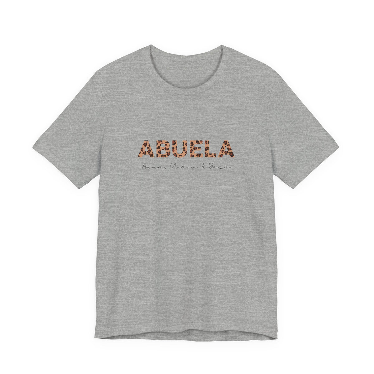 Camiseta personalizada de abuela con estampado de leopardo