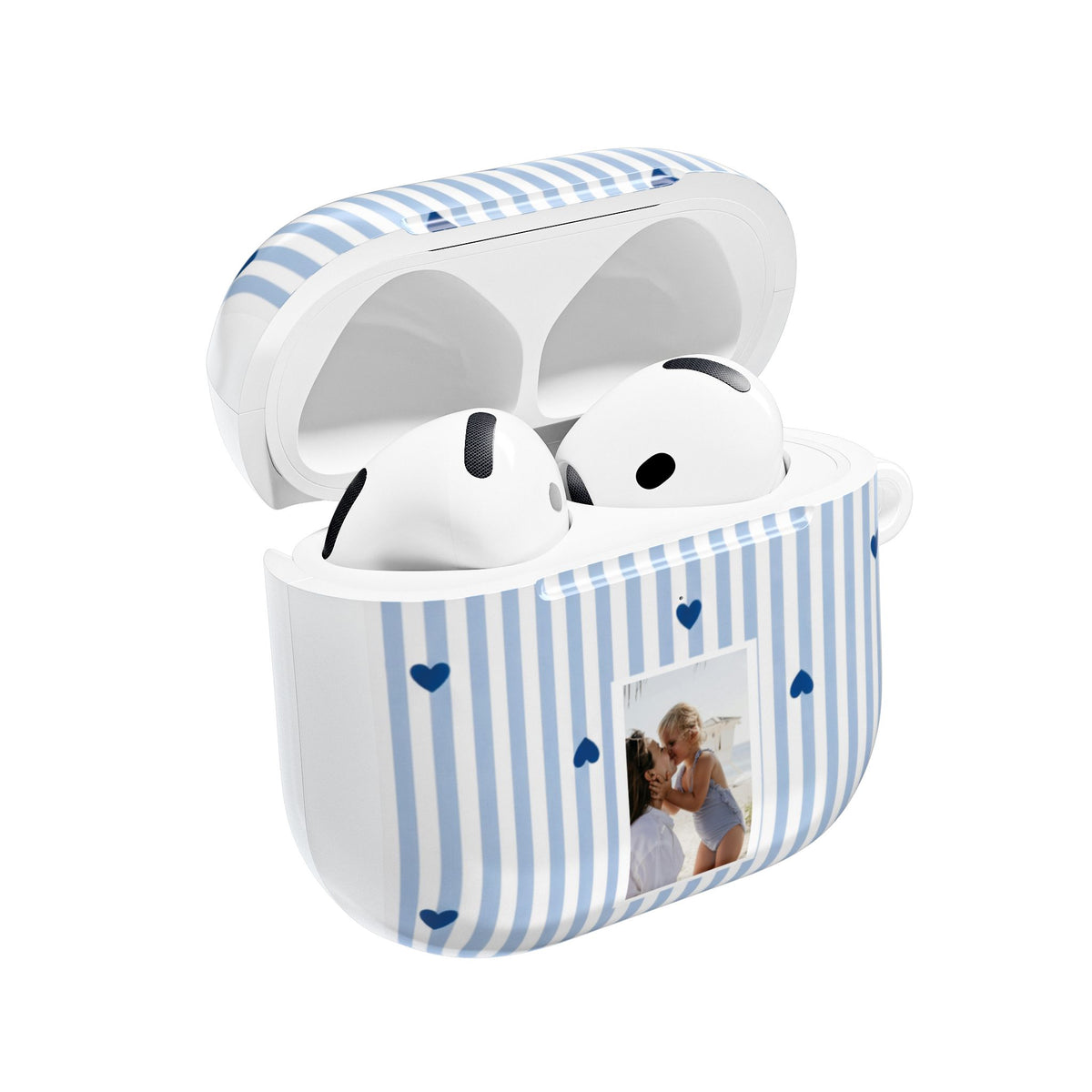 Copy of Blue Striped AirPods Case with Personalized Name
