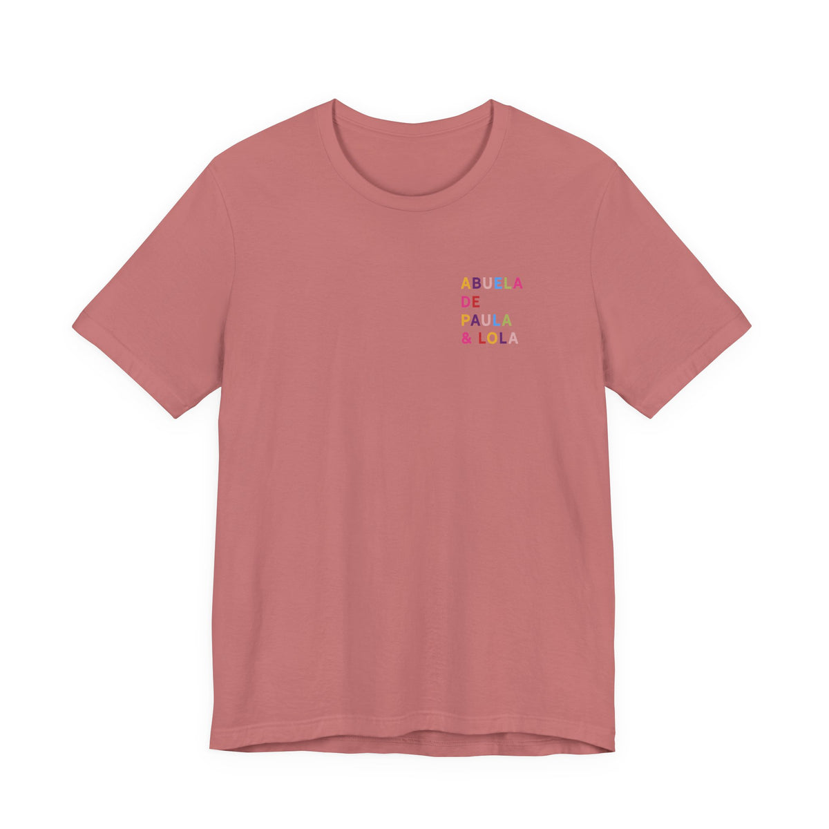 Camiseta multicolor personalizada para la abuela