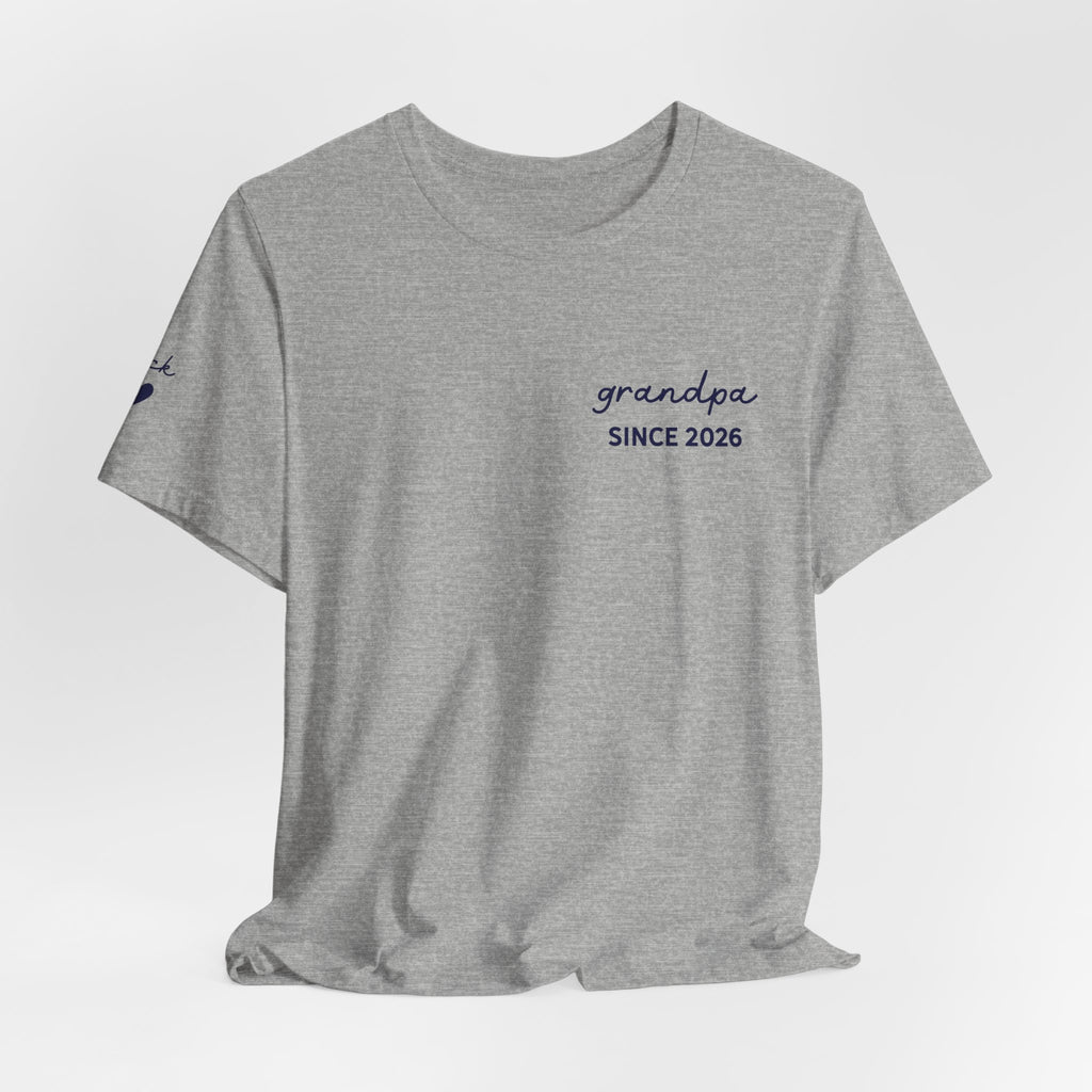 Camiseta personalizada "Abuelo desde" estampada con nombres