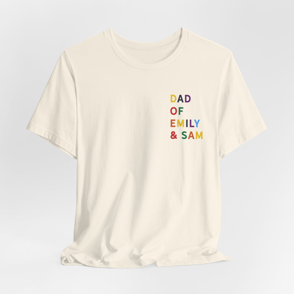T-Shirt Dad of multicolored name daddy