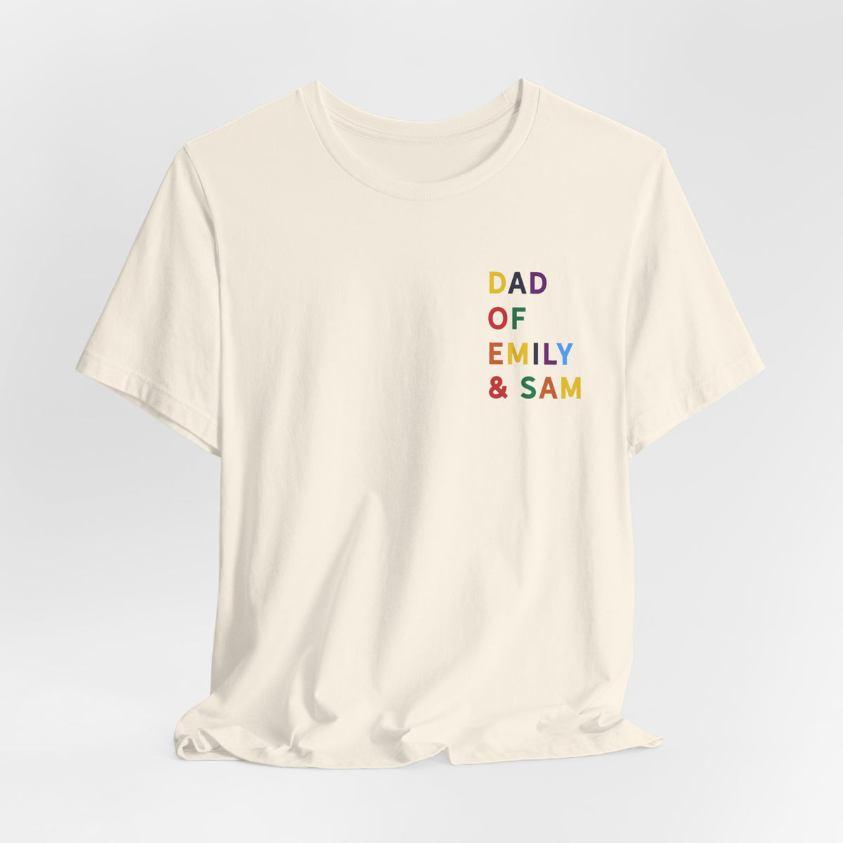 T-Shirt Dad of multicolored name daddy
