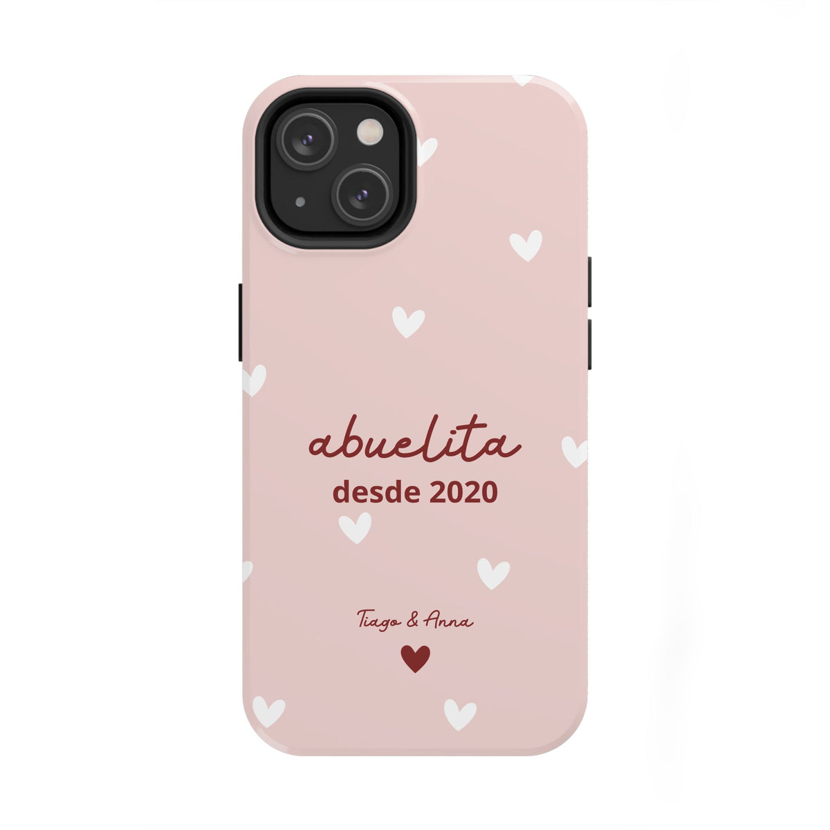 Funda personalizada de mamá o abuela con fecha y nombres