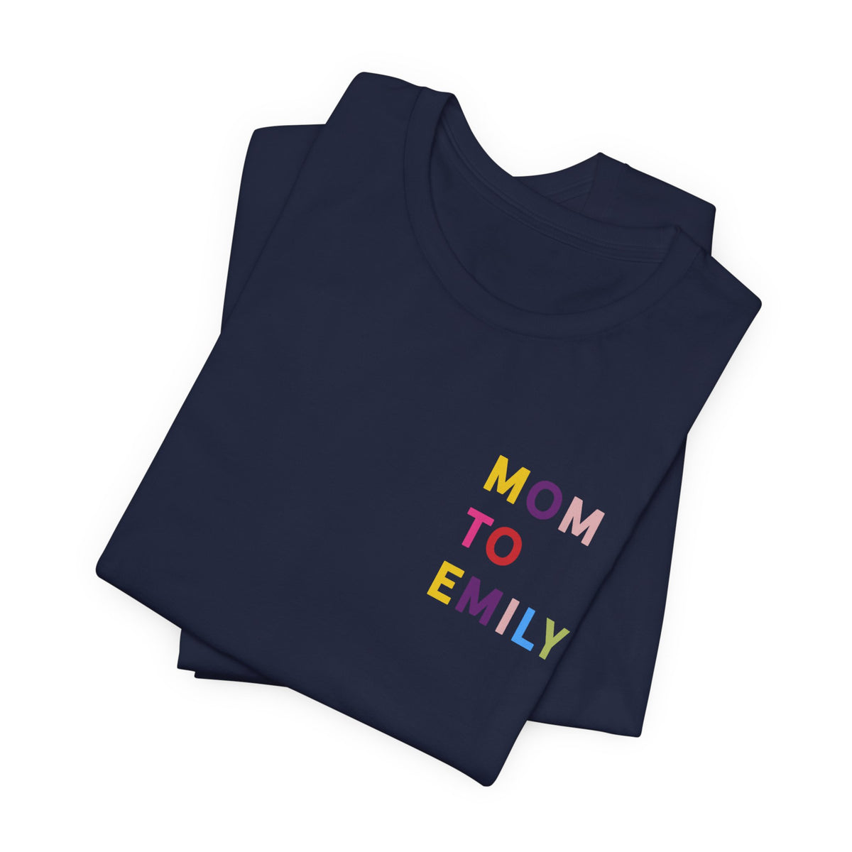 Camiseta multicolor con nombre de mamá