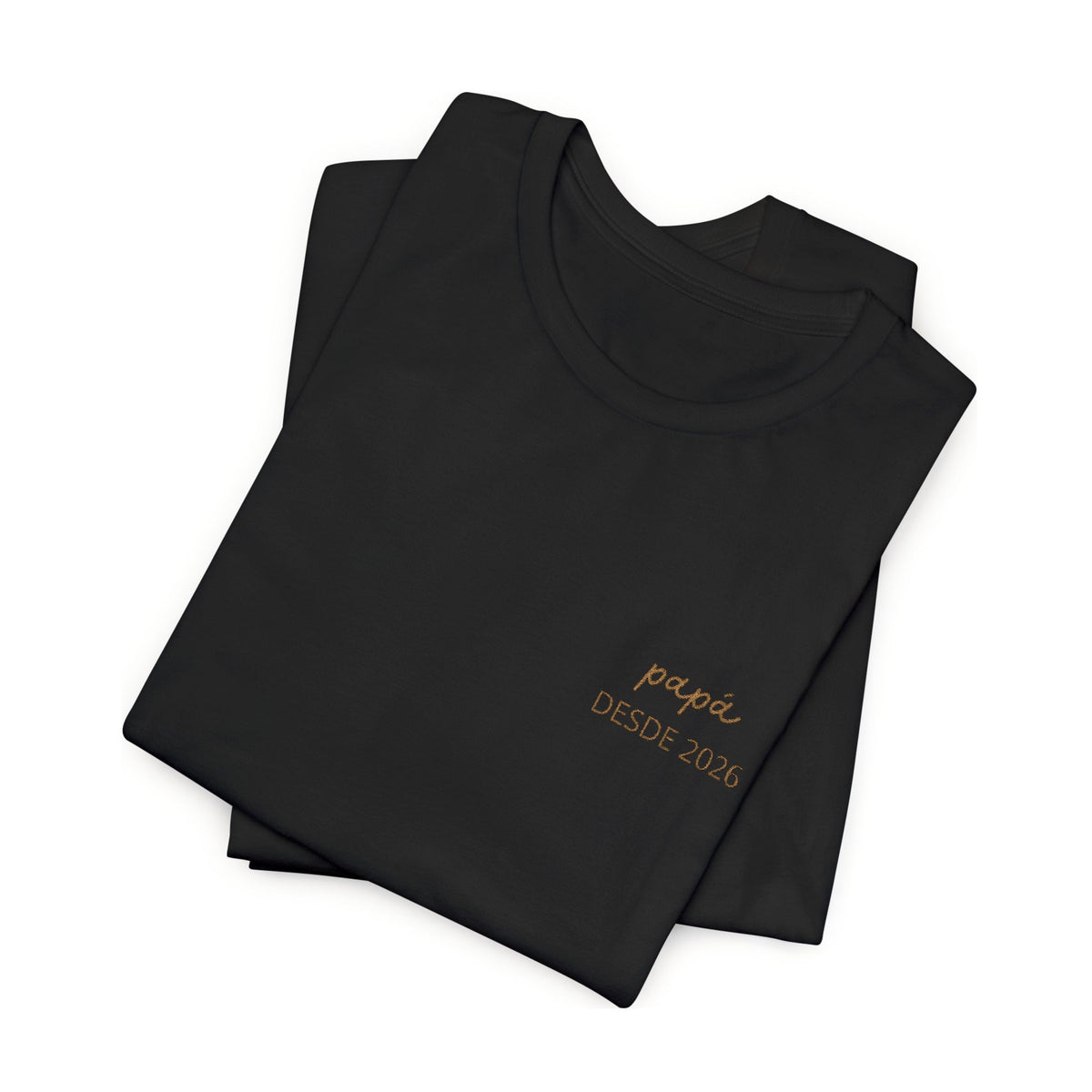 Personalized Dad T-shirt Embroidered with Date and Names