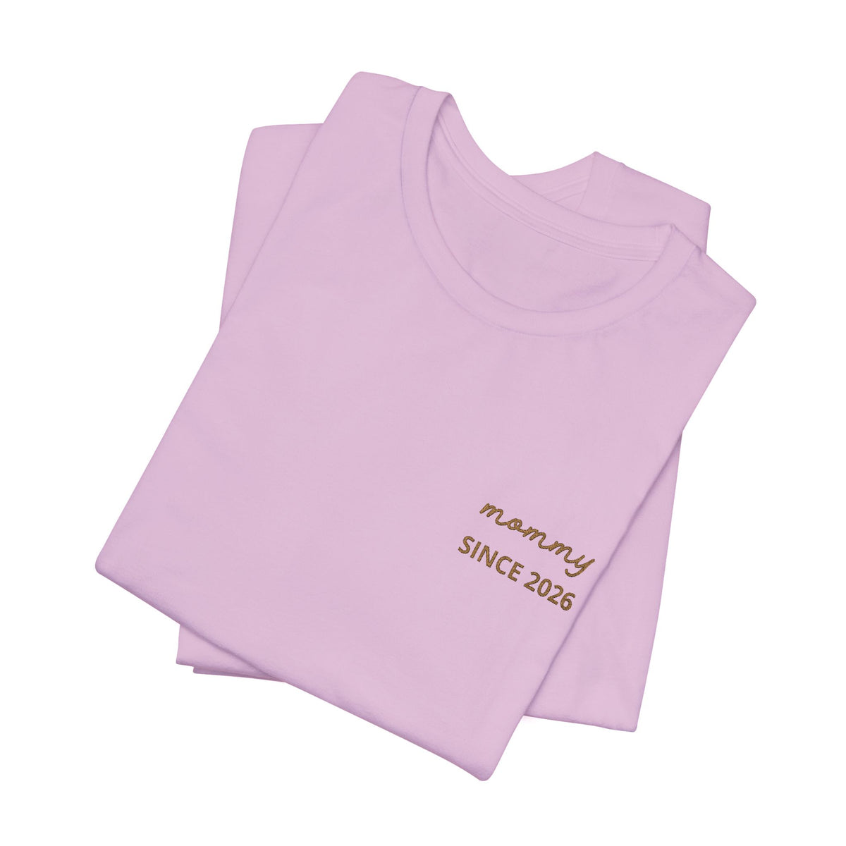 Camiseta Personalizada Mamá Est Corazón Bordado y Manga