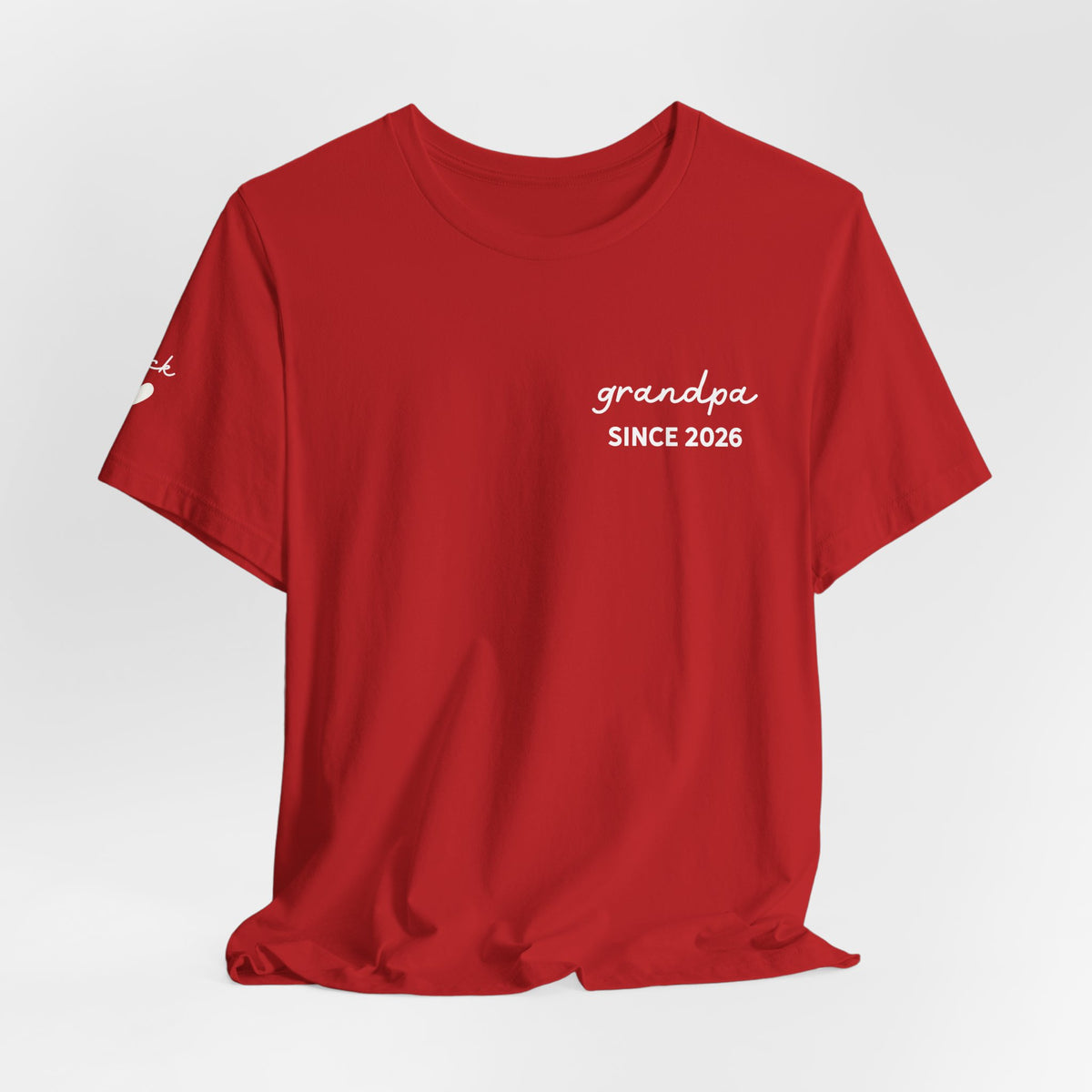 Camiseta personalizada "Abuelo desde" estampada con nombres
