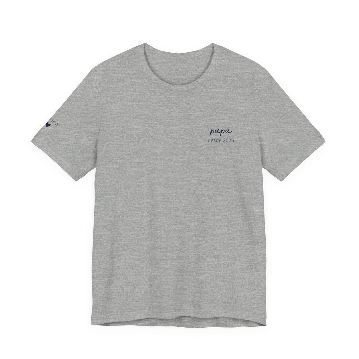 T-Shirt Papa Personnalisé Imprimé avec Date et Noms
