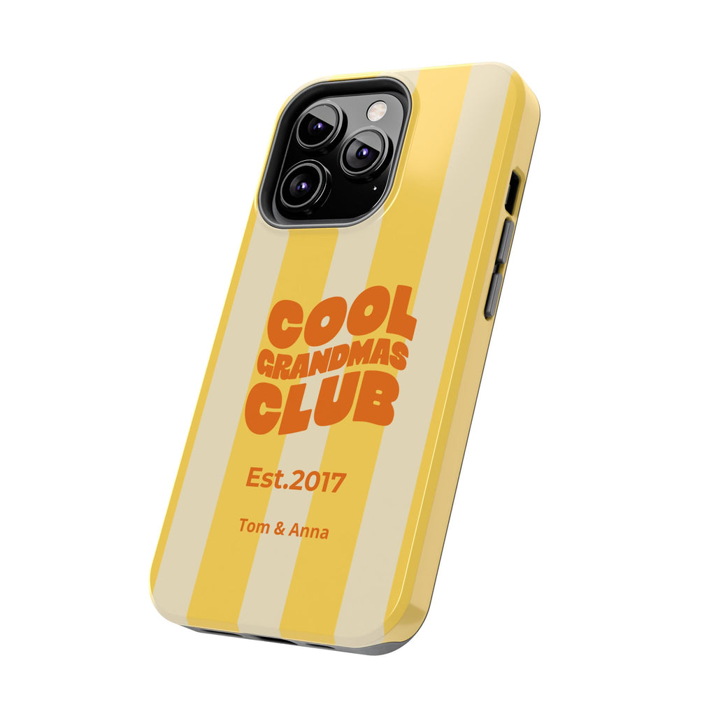 Funda de teléfono Club de abuelas geniales y nombres de niños