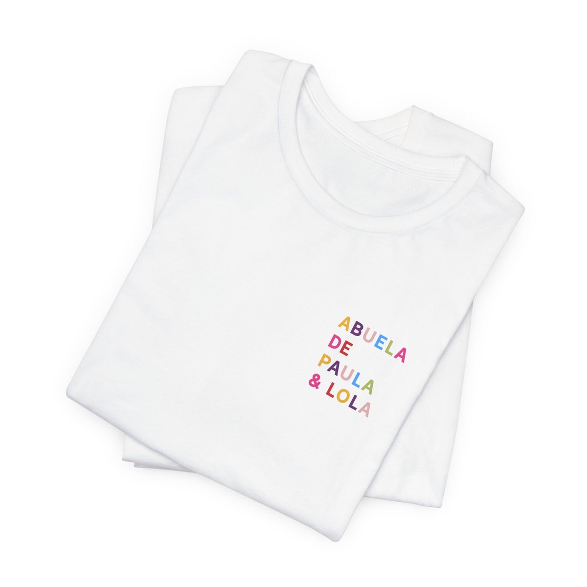 Camiseta multicolor personalizada para la abuela