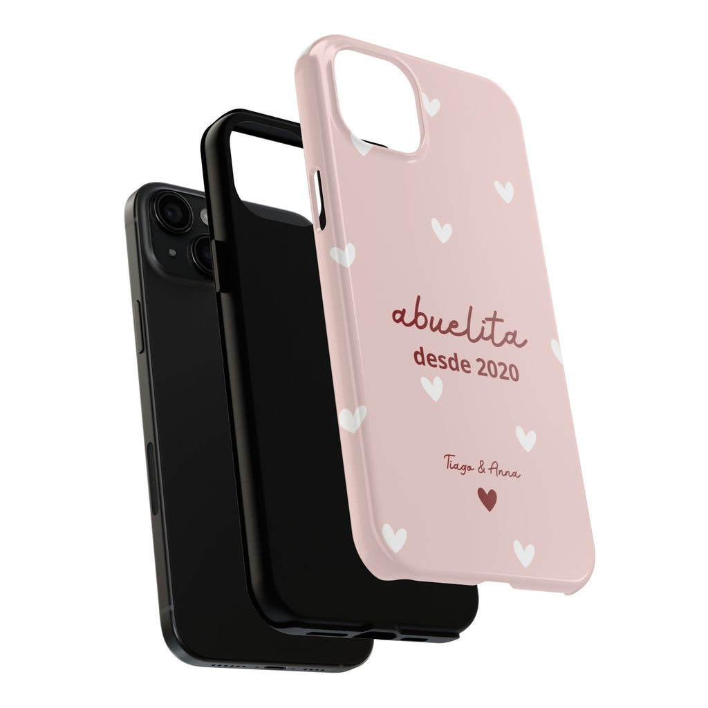 Funda Mamá o Abuelita Personalizada con Fecha y Nombres