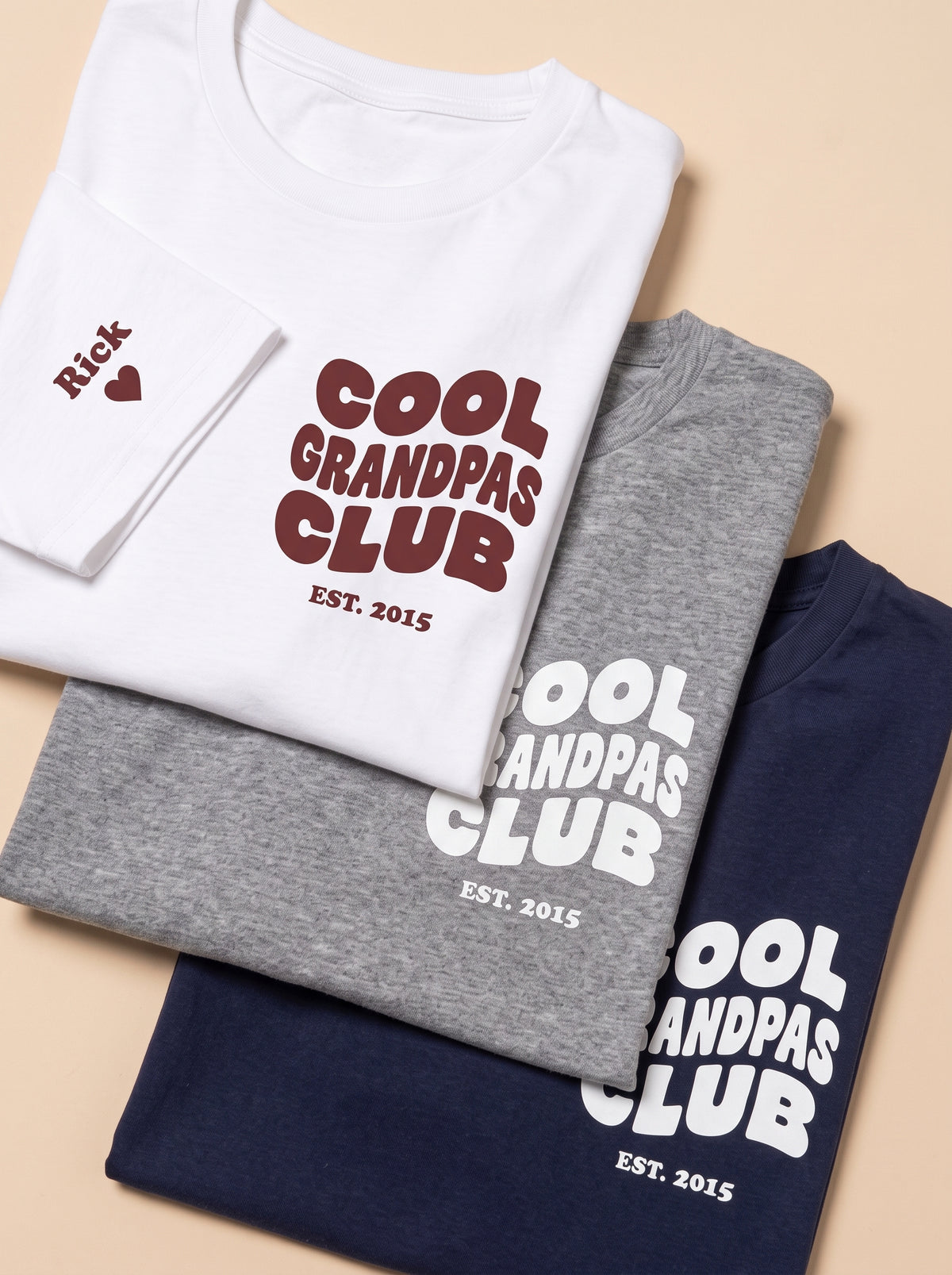 T-Shirt Cool Grandpas Club & Sleeve Names