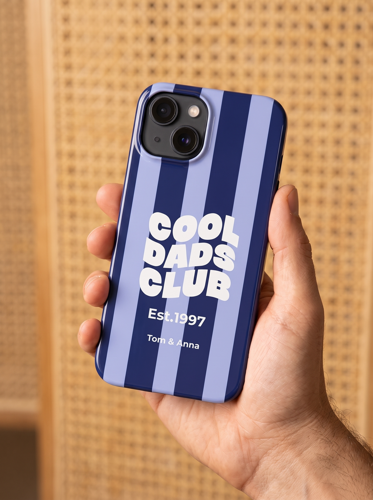 Funda para teléfono Papás Geniales Club y Nombres de los niños
